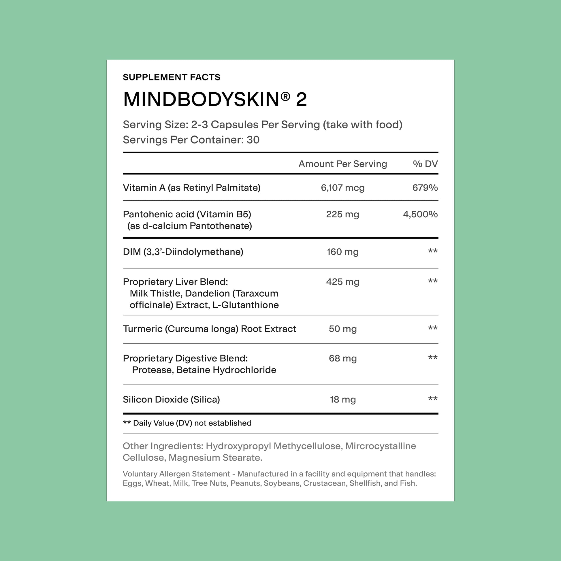 MINDBODYSKIN® 2 Supplement (No 5-HTP)