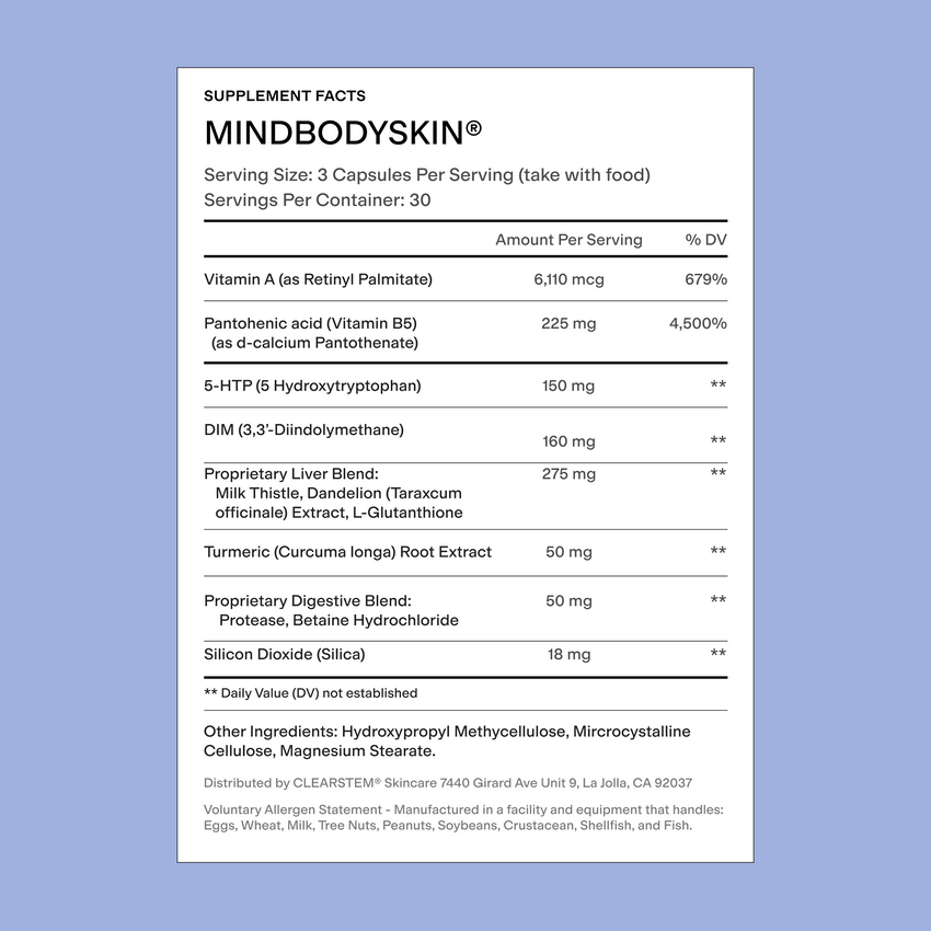 MINDBODYSKIN® Hormonal Acne Supplement